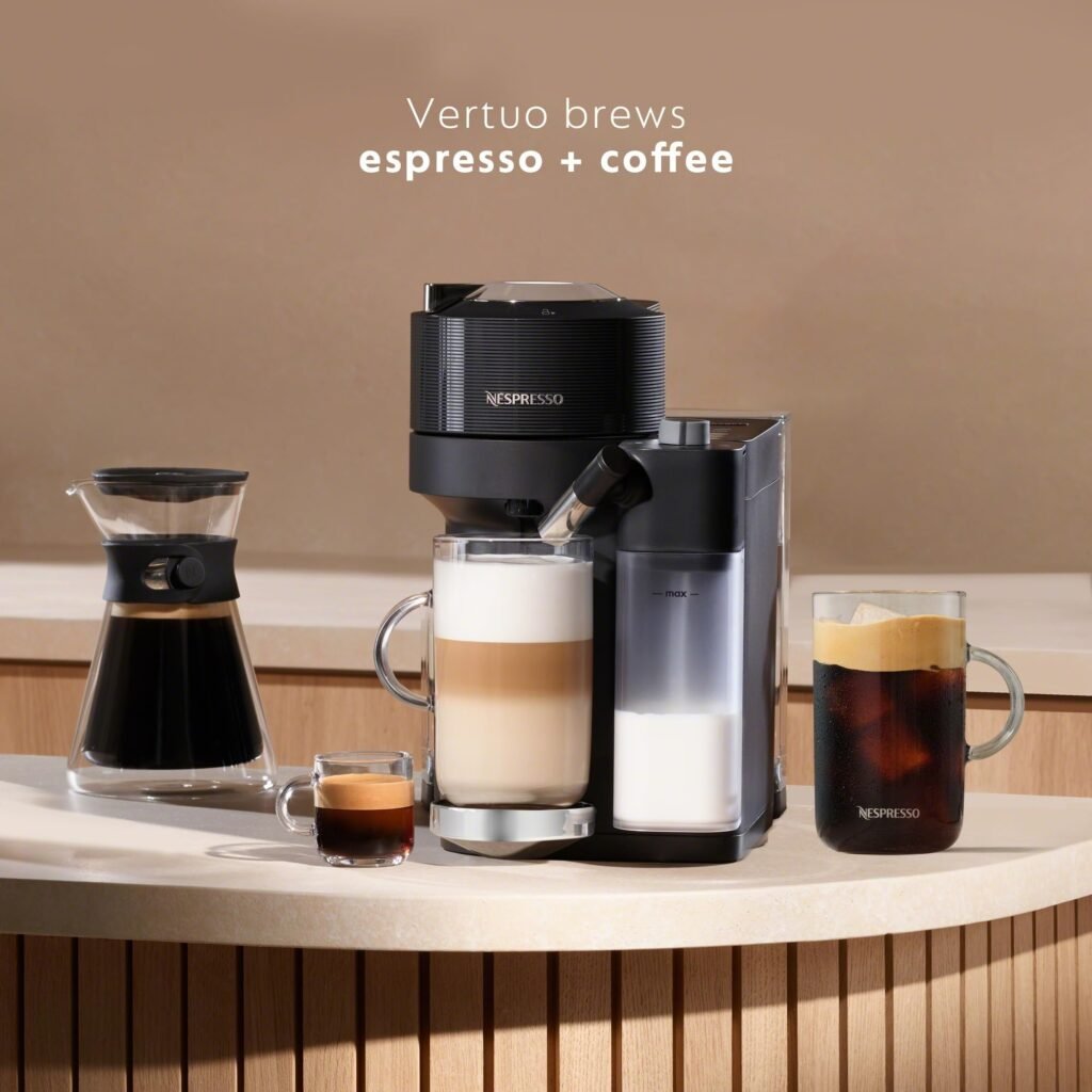  Nespresso Vertuo Lattissima Matte Black & Glossy